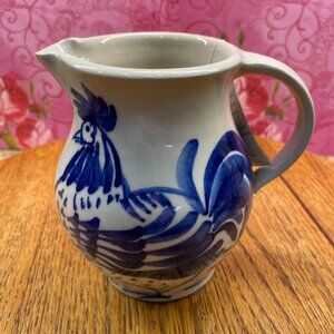 Emily Stackman Austrailian Pottery Rooster Hen Kitchen Jug ~ Signed